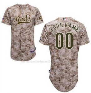 Camiseta Mujer Cincinnati Reds Personalizada Camo