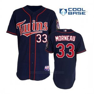 Camiseta Beisbol Hombre Minnesota Twins Justin Morneau 33 Azul Azul Alterno 1ª Cool Base