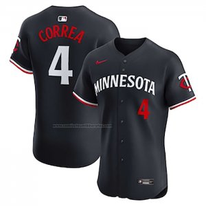 Camiseta Beisbol Hombre Minnesota Twins Carlos Correa Alterno Elite Negro
