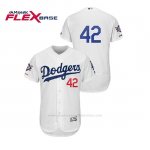 Camiseta Beisbol Hombre Los Angeles Dodgers 2019 Jackie Robinson Day Flex Base Blanco