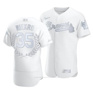 Camiseta Beisbol Hombre Atlanta Braves Phil Niekro Awards Collection Retirement Blanco