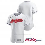 Camiseta Beisbol Hombre Cleveland Indians Autentico Nike Blanco