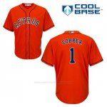 Camiseta Beisbol Hombre Houston Astros Carlos Correa 1 Naranja Alterno Cool Base
