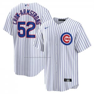 Camiseta Beisbol Hombre Chicago Cubs Pete Crow-Armstrong Primera Replica Blanco