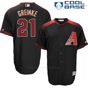 Camiseta Beisbol Hombre Arizona Diamondbacks 21 Zack Greinke Negro Cool Base