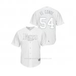 Camiseta Beisbol Hombre Tampa Bay Rays Guillermo Heredia 2019 Players Weekend Replica Blanco