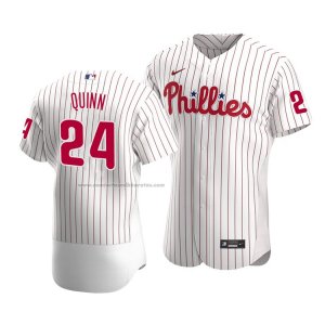Camiseta Beisbol Hombre Philadelphia Phillies Roman Quinn Autentico Primera Blanco