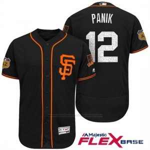Camiseta Beisbol Hombre San Francisco Giants Joe Panik San Francisco Negro 2017 Entrenamiento de Primavera Flex Base Jugador