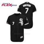 Camiseta Beisbol Hombre Chicago White Sox Tim Anderson 150th Aniversario Patch Flex Base Negro