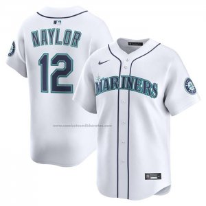 Camiseta Beisbol Hombre Seattle Mariners Josh Naylor Primera Limited Blanco Camiseta Beisbol Hombre Seattle Mariners Josh Naylor Primera Limited Blanco