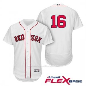 Camiseta Beisbol Hombre Boston Red Sox 16 Andrew Benintendi Blanco 1ª Flex Base