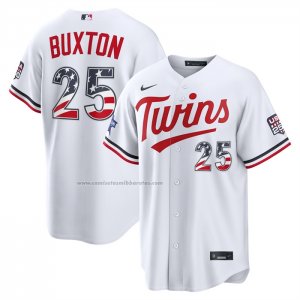 Camiseta Beisbol Hombre Minnesota Twins Byron Buxton 2026 All Star Edition Stars Stripes Stadium Blanco