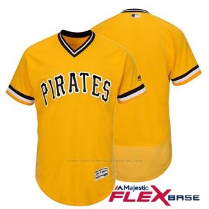 Camiseta Beisbol Hombre Pittsburgh Pirates Oro Flex Base