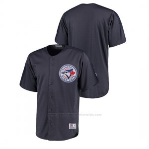 Camiseta Beisbol Hombre Toronto Blue Jays Button-Down Stitches Hot Corner Charcoal