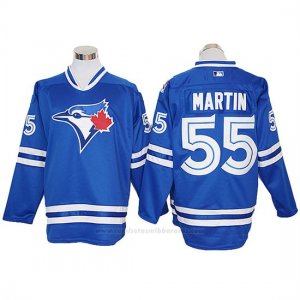 Camiseta Beisbol Hombre Toronto Blue Jays Russell Martin Autentico Manga Larga