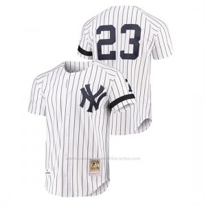 Camiseta Beisbol Hombre New York Yankees Don Mattingly Cooperstown Collection Autentico Blanco