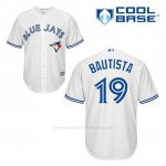 Camiseta Beisbol Hombre Toronto Blue Jays Jose Bautista 19 Blanco 1ª Cool Base