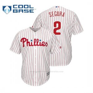 Camiseta Beisbol Hombre Philadelphia Phillies Jean Segura Cool Base Official Home Blanco