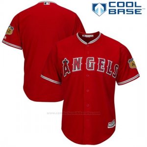 Camiseta Beisbol Hombre Los Angeles Angels Scarlet 2017 Entrenamiento de Primavera Cool Base
