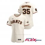 Camiseta Beisbol Hombre San Francisco Giants Brandon Crawford Autentico Nike Blanco