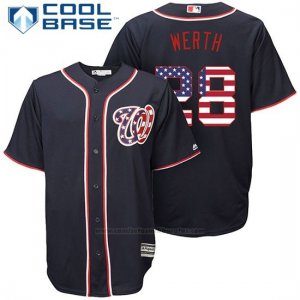 Camiseta Beisbol Hombre Washington Nationals Jayson Werth Stars Stripes Cool Base Azul