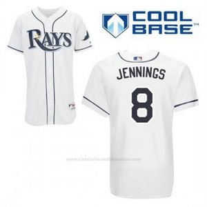 Camiseta Beisbol Hombre Tampa Bay Rays Desmond Jennings 8 Blanco 1ª Cool Base
