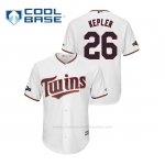 Camiseta Beisbol Hombre Minnesota Twins Max Kepler 2019 Postseason Cool Base Blanco