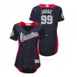 Camiseta Beisbol Mujer All Star Game Aaron Judge 2018 1ª Run Derby American League Azul