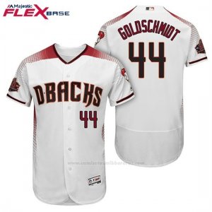 Camiseta Beisbol Hombre Arizona Diamondbacks 44 Paul Goldschmidt Blanco Rojo 1ª 20 Aniversario Flex Base