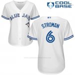Camiseta Beisbol Mujer Toronto Blue Jays Marcus Stroman Cool Base Blanco