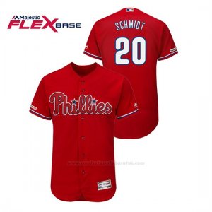 Camiseta Beisbol Hombre Philadelphia Phillies Mike Schmidt 150th Aniversario Patch Flex Base Rojo