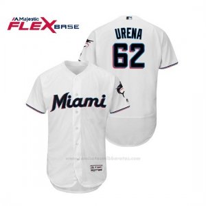 Camiseta Beisbol Hombre Miami Marlins Jose Urena Flex Base Autentico Collection 1ª 2019 Blanco
