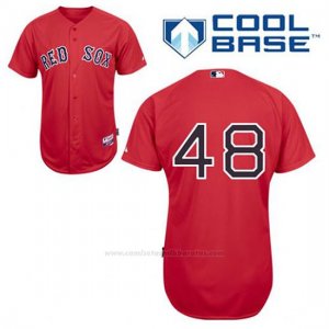 Camiseta Beisbol Hombre Boston Red Sox 48 Pablo Sandoval Rojo Alterno Cool Base