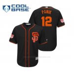 Camiseta Beisbol Hombre San Francisco Giants Joe Panik Cool Base Entrenamiento de Primavera 2019 Negro