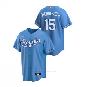 Camiseta Beisbol Hombre Kansas City Royals Whit Merrifield Replica Alterno Azul