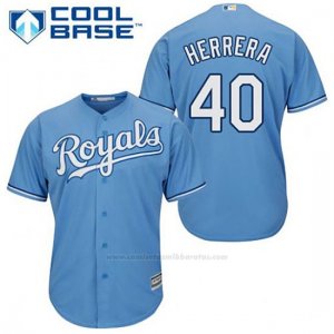 Camiseta Beisbol Hombre Kansas City Royals Kelvin Herrera 40 Powder Azul Alterno Cool Base
