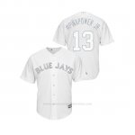 Camiseta Beisbol Hombre Toronto Blue Jays Lourdes Gurriel Jr. 2019 Players Weekend Replica Blanco