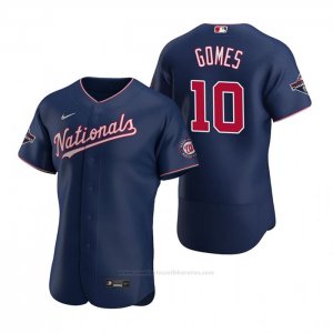 Camiseta Beisbol Hombre Washington Nationals Yan Gomes Autentico Replica Azul