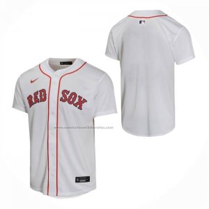 Camiseta Beisbol Nino Boston Red Sox Primera Game Blanco