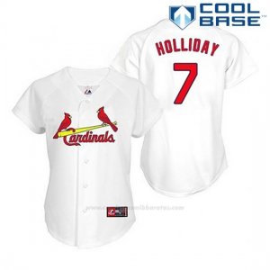 Camiseta Beisbol Hombre St. Louis Cardinals Matt Holliday 7 Blanco Cool Base