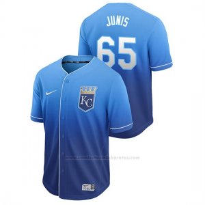 Camiseta Beisbol Hombre Kansas City Royals Jakob Junis Fade Autentico Azul