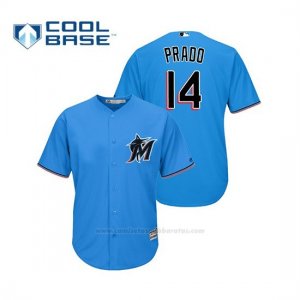 Camiseta Beisbol Hombre Miami Marlins Martin Prado Cool Base Majestic Alternato 2019 Azul
