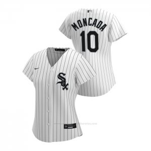 Camiseta Beisbol Mujer Chicago White Sox Yoan Moncada 2020 Replica Primera Blanco