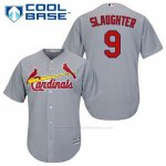 Camiseta Beisbol Hombre St. Louis Cardinals Enos Slaughter 9 Gris Cool Base