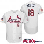 Camiseta Beisbol Hombre St. Louis Cardinals 2017 Estrellas y Rayas Carlos Martinez Blanco Flex Base