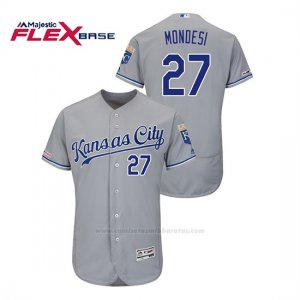 Camiseta Beisbol Hombre Kansas City Royals Raul Mondesi 150th Aniversario Patch Flex Base Gris