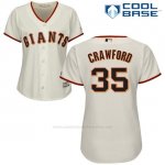 Camiseta Beisbol Mujer San Francisco Giants San Francisco Brandon Crawford Cool Base Crema