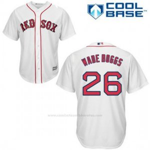 Camiseta Beisbol Hombre Boston Red Sox 26 Wade Bogg Coleccion Blanco Cool Base Jugador