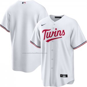 Camiseta Beisbol Hombre Minnesota Twins Primera Replica Blanco2