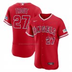 Camiseta Beisbol Hombre Los Angeles Angels Mike Trout Alterno Autentico Parche Patrocinador Rojo Camiseta Beisbol Hombre Los Angeles Angels Mike Trout Alterno Autentico Parche Patrocinador Rojo